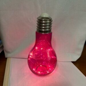 Pink LED Light Bulb Decor